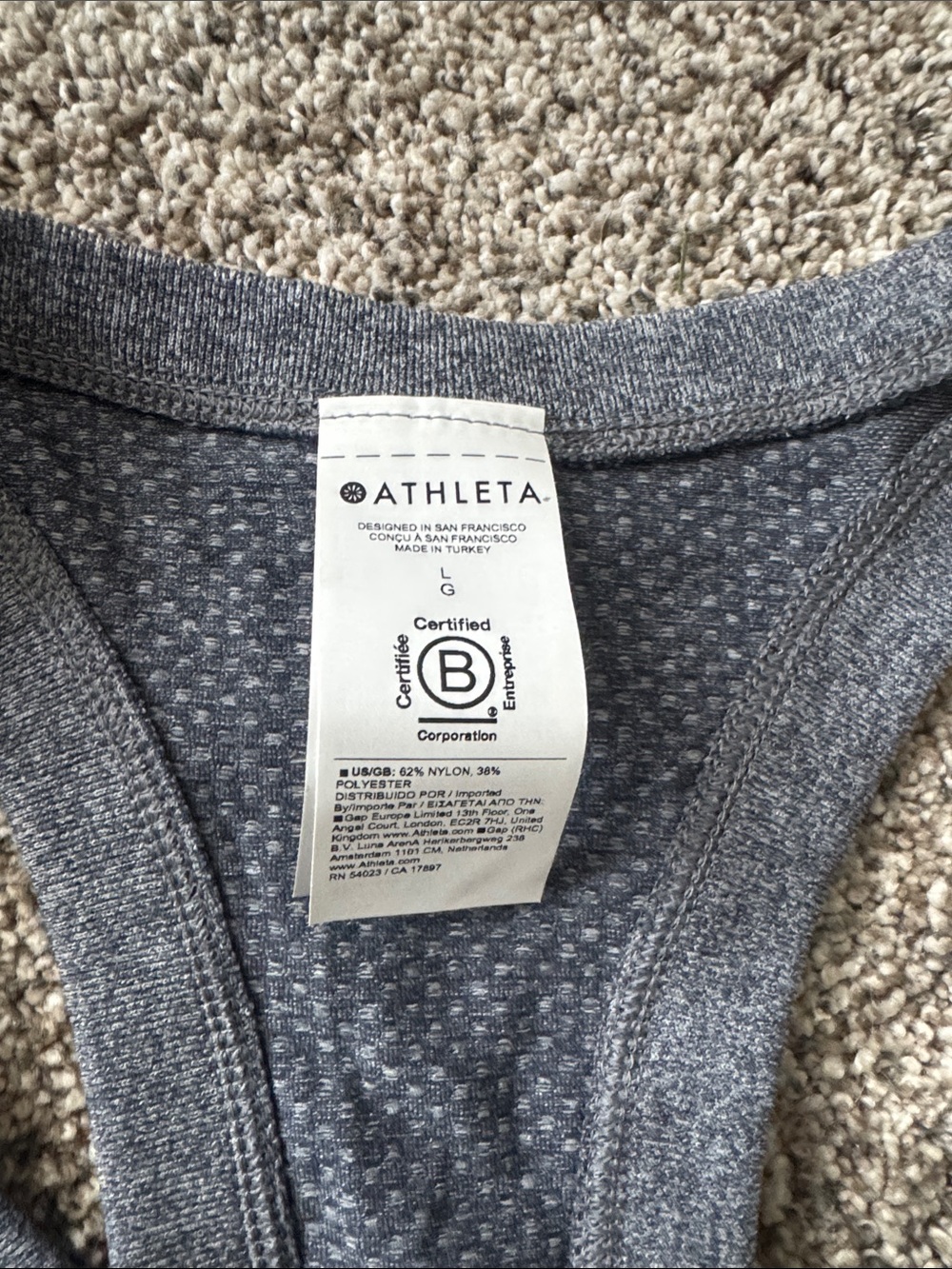 Athleta Charcoal Gray Racerback Performance Tank - Picture 2 of 5